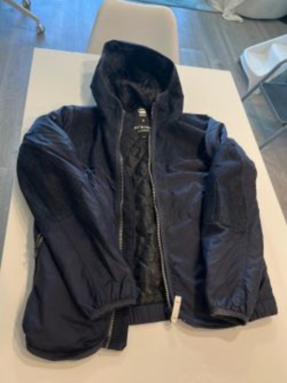 G-Star Raw Navy Blue Nylon and Denim coat - S